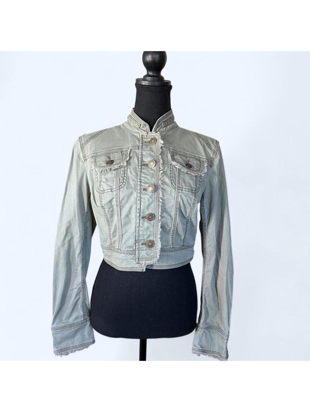 Vintage Y2K Nobo cotton military cropped jacket size small